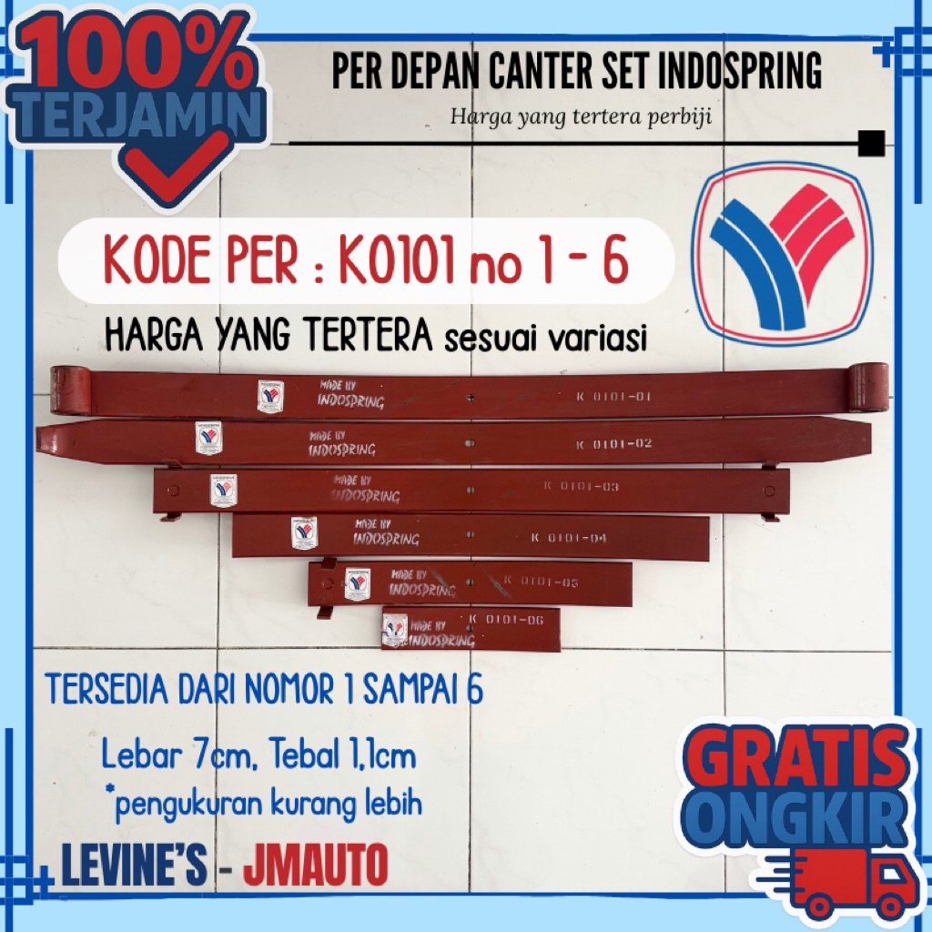 PER DEPAN CANTER SET Original Indospring K0101 Pir Depan Ps125 Indospring Per depan canter 125 set p