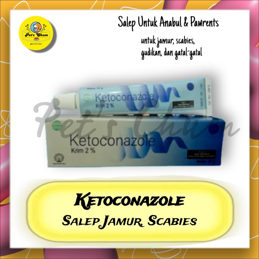 KetoconazoleSalep Obat Jamur, Scabies, Gudikan, Gatal-Gatal untuk Kucing, Anjing, Manusia