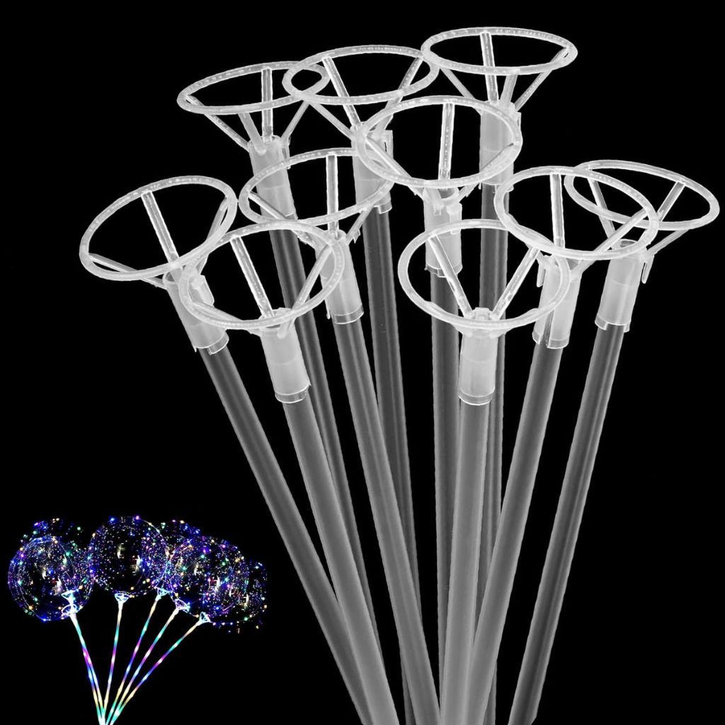 Stik Gagang Tangkai Balon Alat Klip Wooden Clip Balon Stick Set / Stik Balon Jumbo Bahan PVC