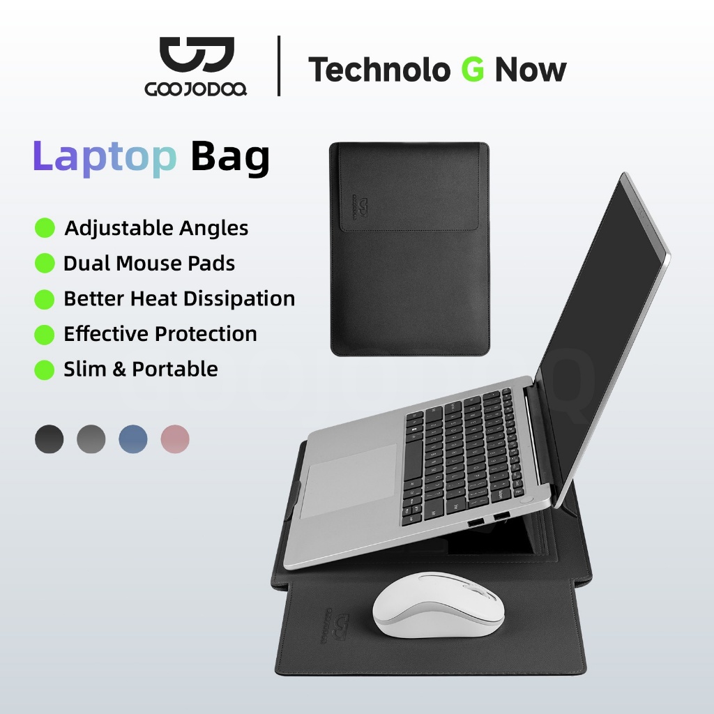 Goojodoq Multipurpose Laptop Bag Upgraded version 13.3/14/15/16 inch With Adjustable Laptop Stand Mo