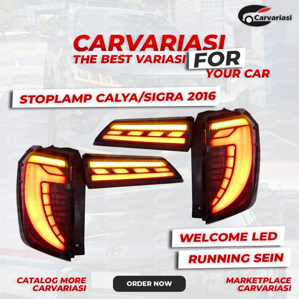 Stoplamp Calya 2016 Stoplamp Sigra Lampu Belakang Calya Welcome Led Lampu Belakang Sigra Running Sei