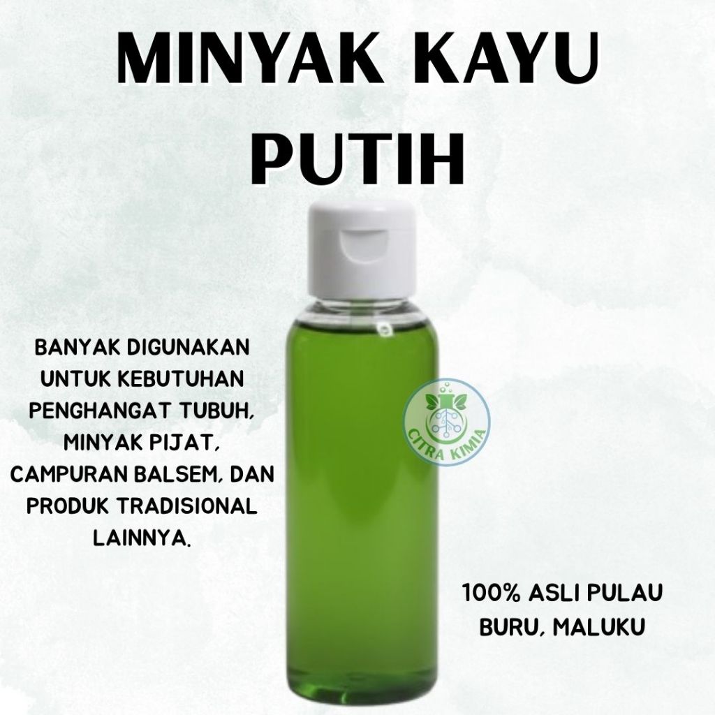Minyak Kayu Putih Asli Pulau Buru, Ambon 50ml - Eucalyptus Oil Hangat Alami dari Pulau Buru - Minyak