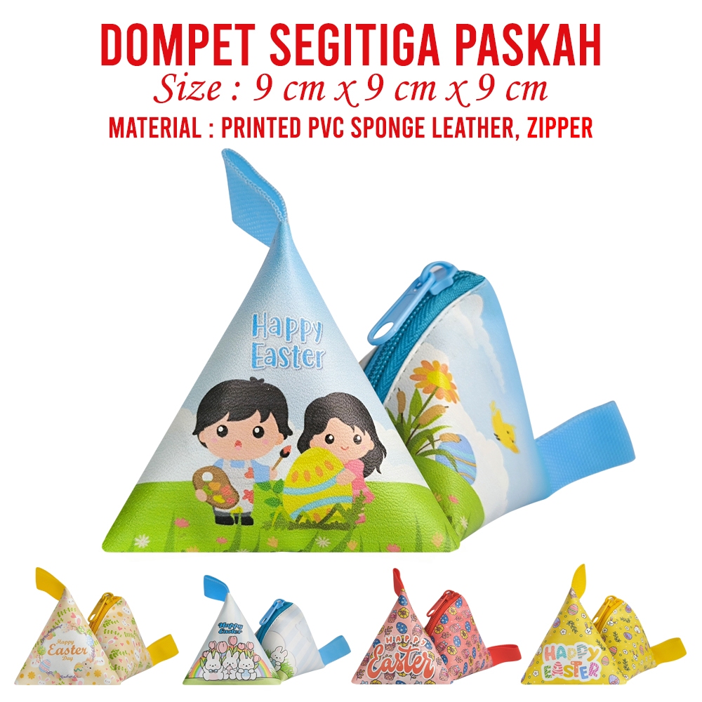 PGE Souvenir Paskah Dompet Ketupat Segitiga Koin Simple Telur Jumat Agung Gereja Easter Passover