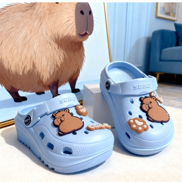 Sandal Baim EVA Anak Perempuan & Anak Laki Laki Dengan Logo CapyBara Yang Lucu Dan Imut, Anti Slip R