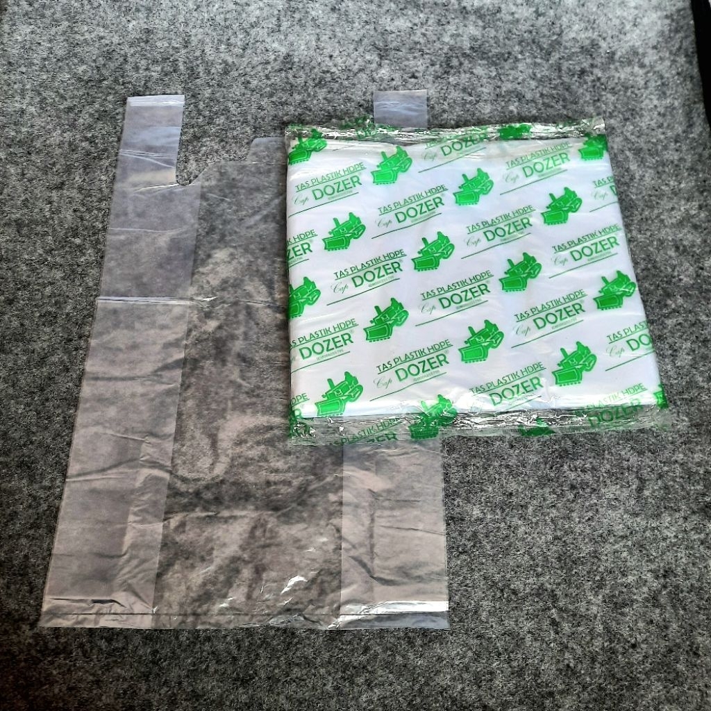 [DOZER HIJAU ] Kresek cup es teh / Kantong kresek transparan ukuran 24 tanggung / Kantong kresek kec