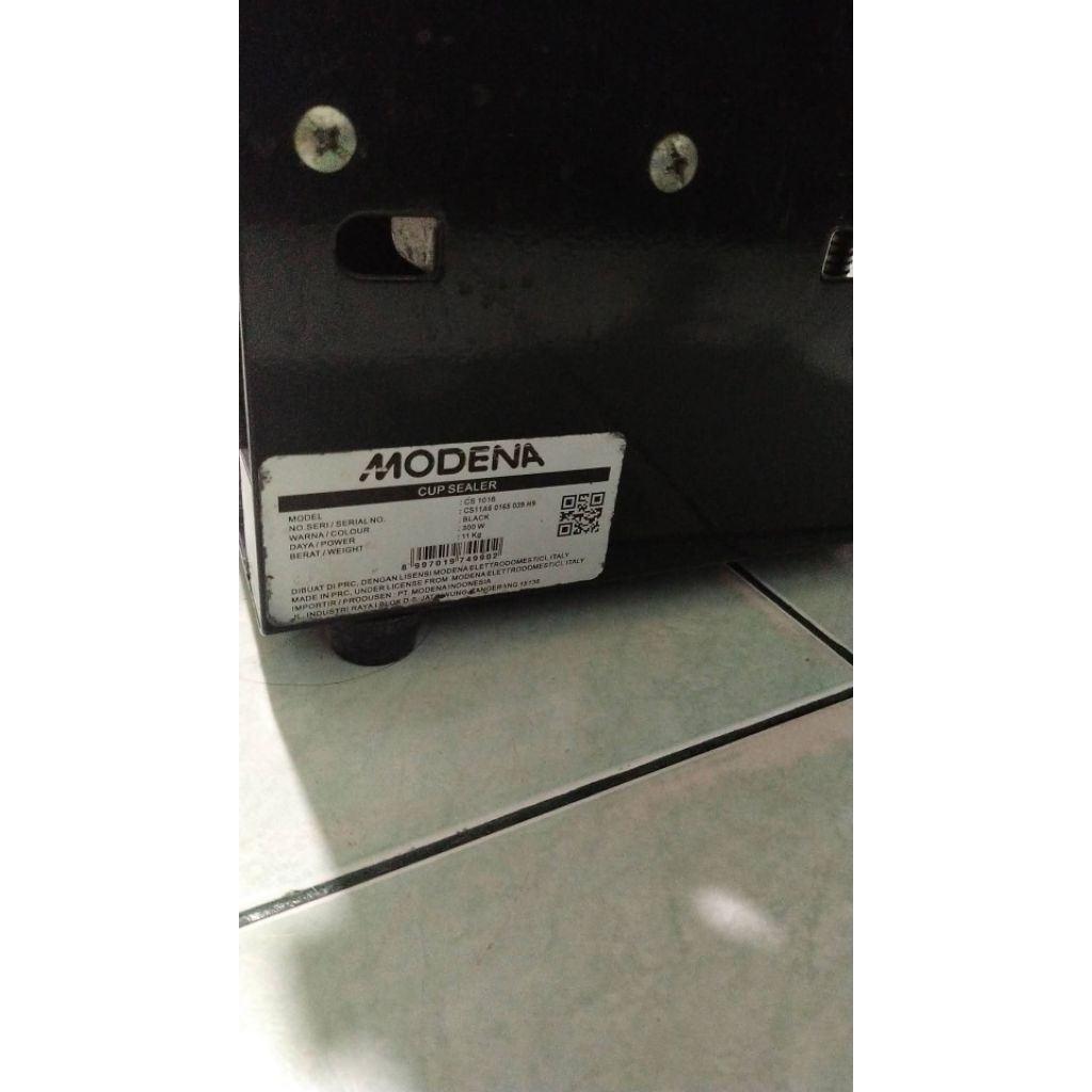 Mesin Press Penyegel Gelas Plastik Minuman Cup Sealer Modena Cs 1016 SECOND