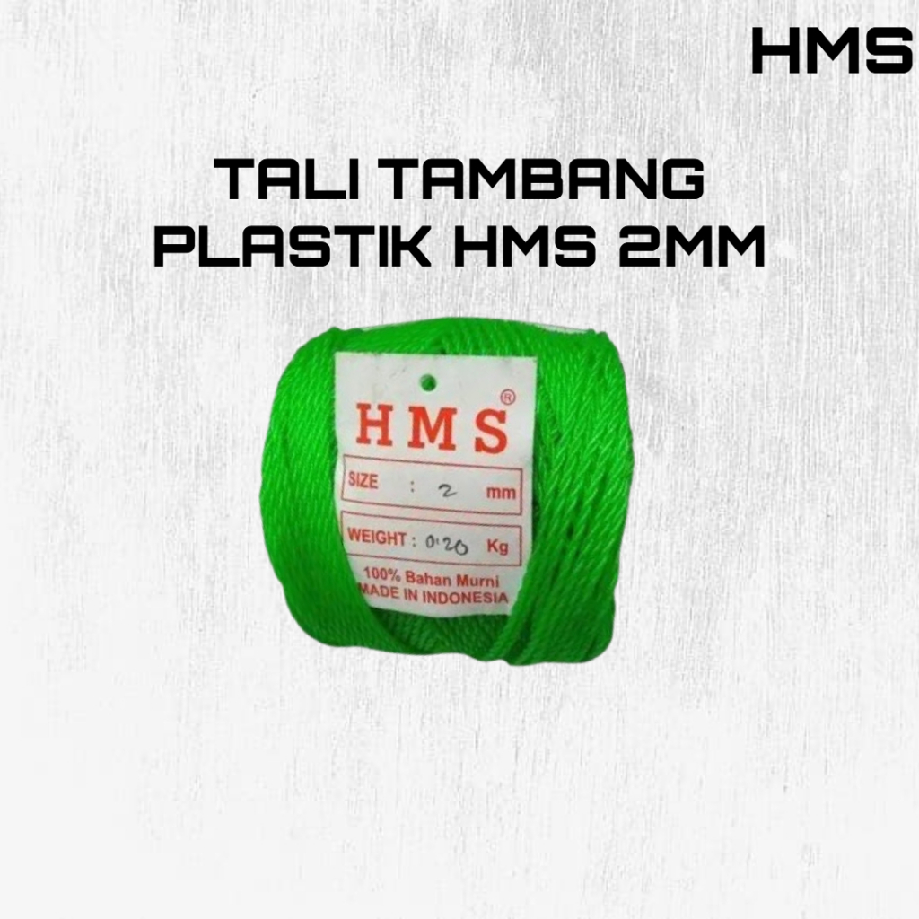 TALI TAMBANG PLASTIK HMS 2MM PERMETER / TALI TAMBANG MERK HMS 2 MM