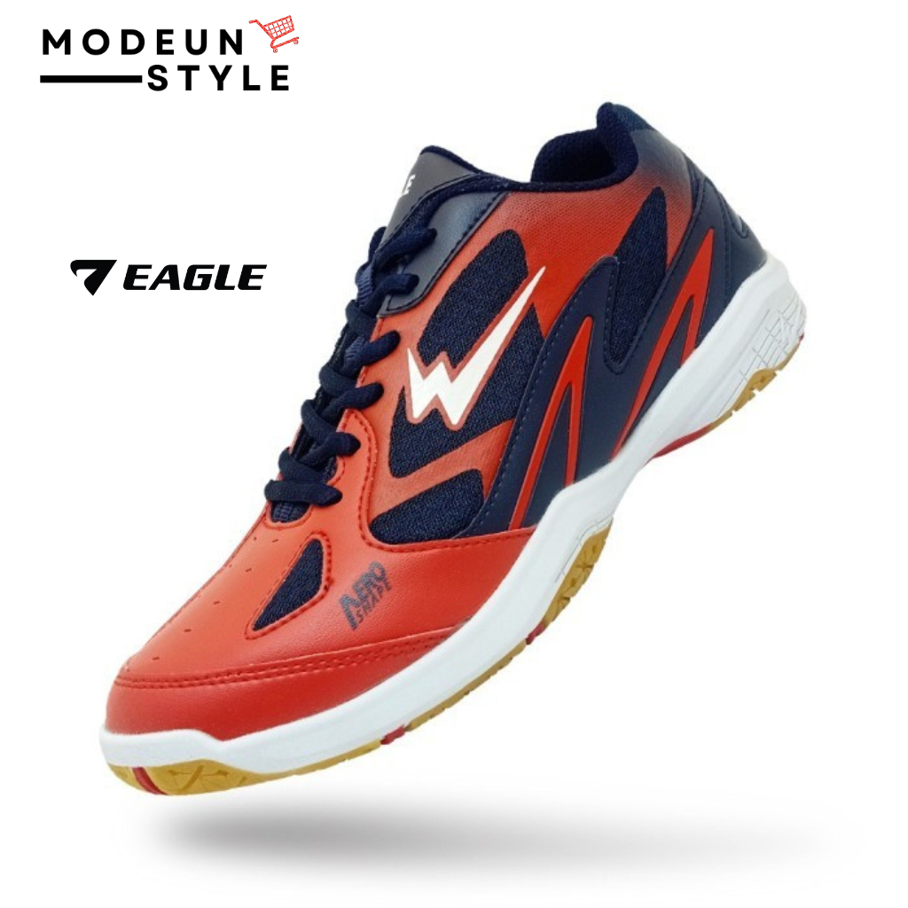 Eagle Sepatu Badminton SHOOT MERAH/BIRU TUA - Sepatu Badminton Original / Sepatu Badminton Unisex