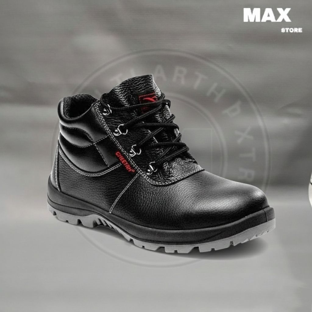 Sepatu Safety Cheetah 7106H / Sepatu Kerja Sefty Pria Kulit Asli