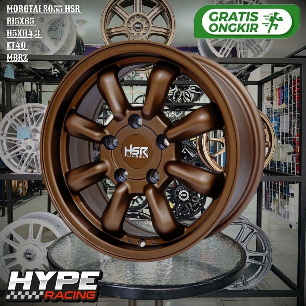 VELG PELEK KEREN HSR MOROTAI 8055 Ring 15 R15X65 H5X114,3 ET40 UNTUK MOBIL LUXIO AVP RUSH TERIOS