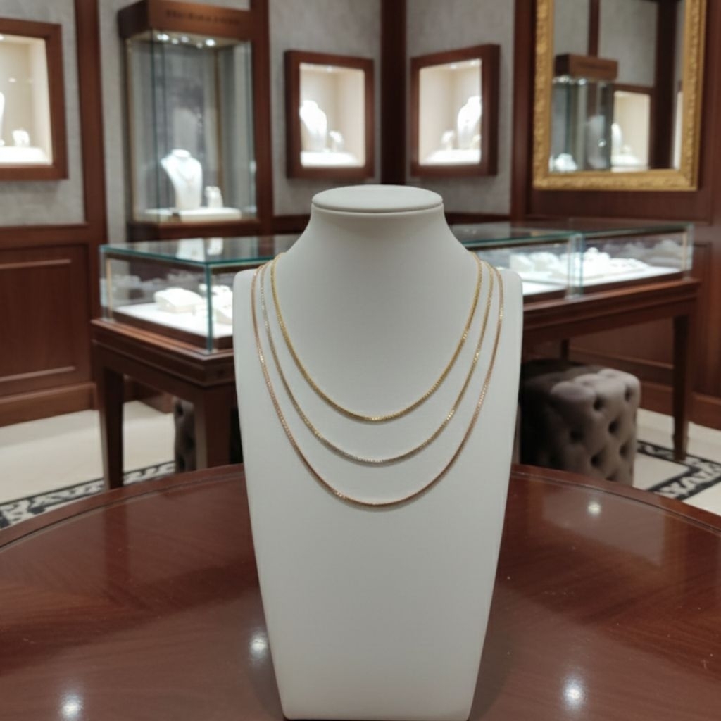 Xuping88 Rantai Kalung Italy Kaca Santa Titanium 45 cm  50cm dan 60cm