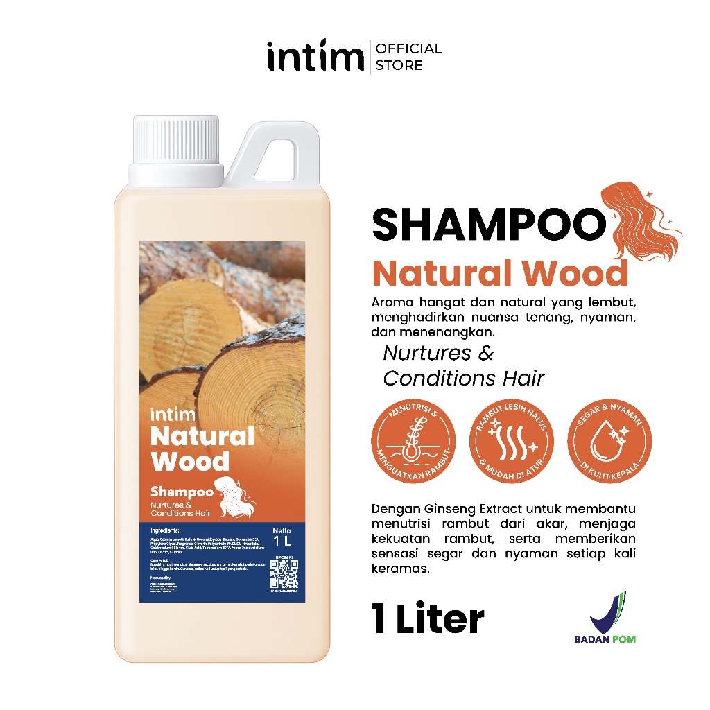 INTIM Shampoo Premium 1L -5 L - Membuat Rambut Kuat & Halus Dari Akar Sampai Ujung