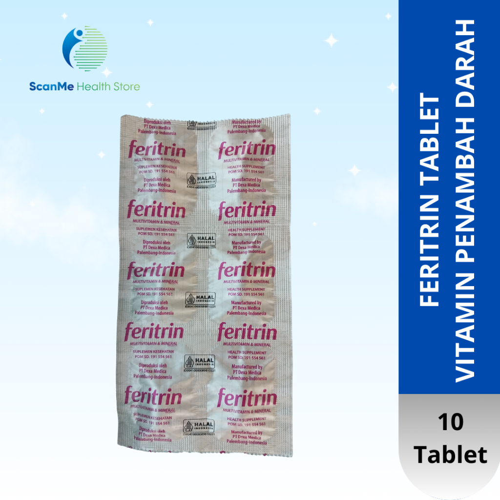 Feritrin 10 Tablet Multivitamin Anemia Penambah Darah