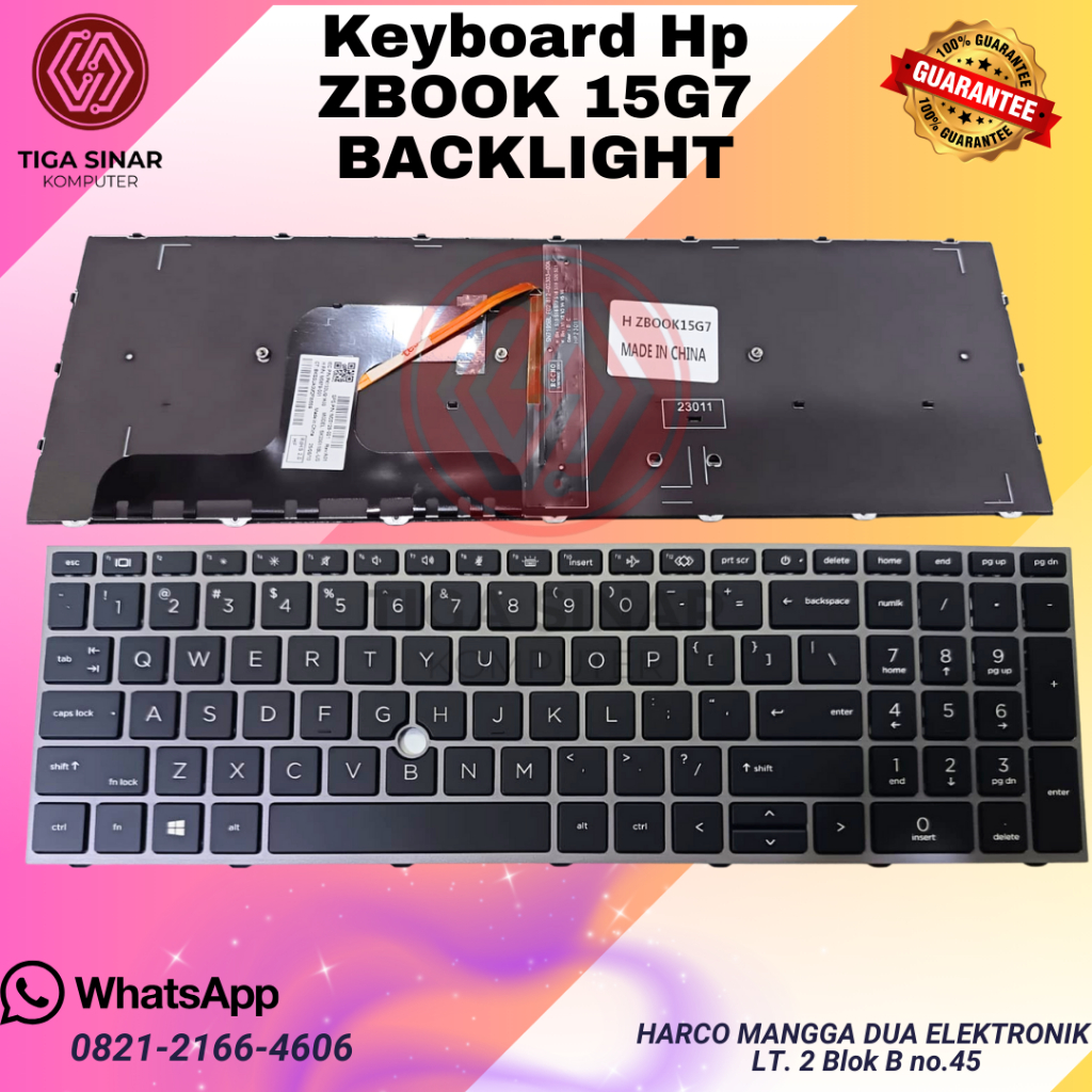 KEYBOARD HP ZBOOK 15 G7 17 G7 G8 With BACKLIGHT ZBOOK15G7/ZBOOK15G8/ZBOOK Fury 15 G
