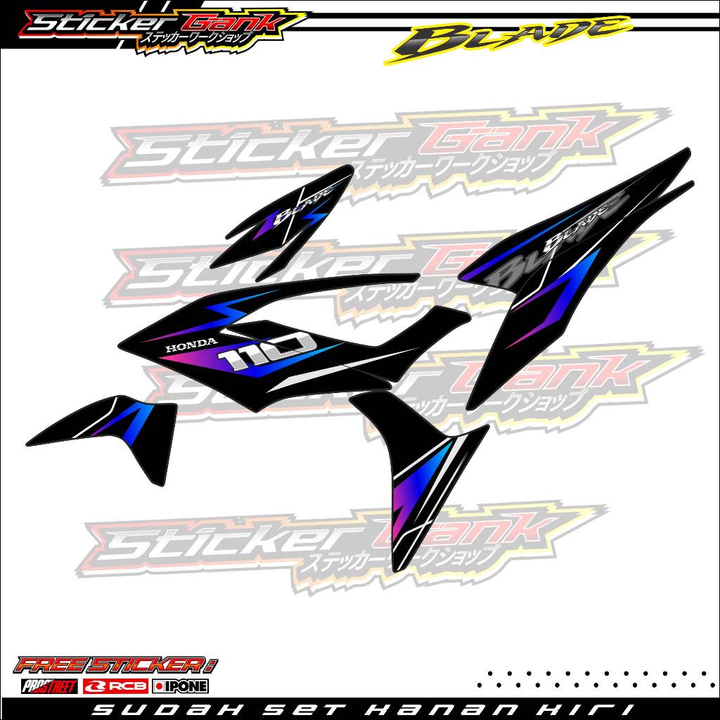 STRIPING VARIASI HONDA BLADE 110 / STICKER LIST VARIASI HONDA BLADE 110