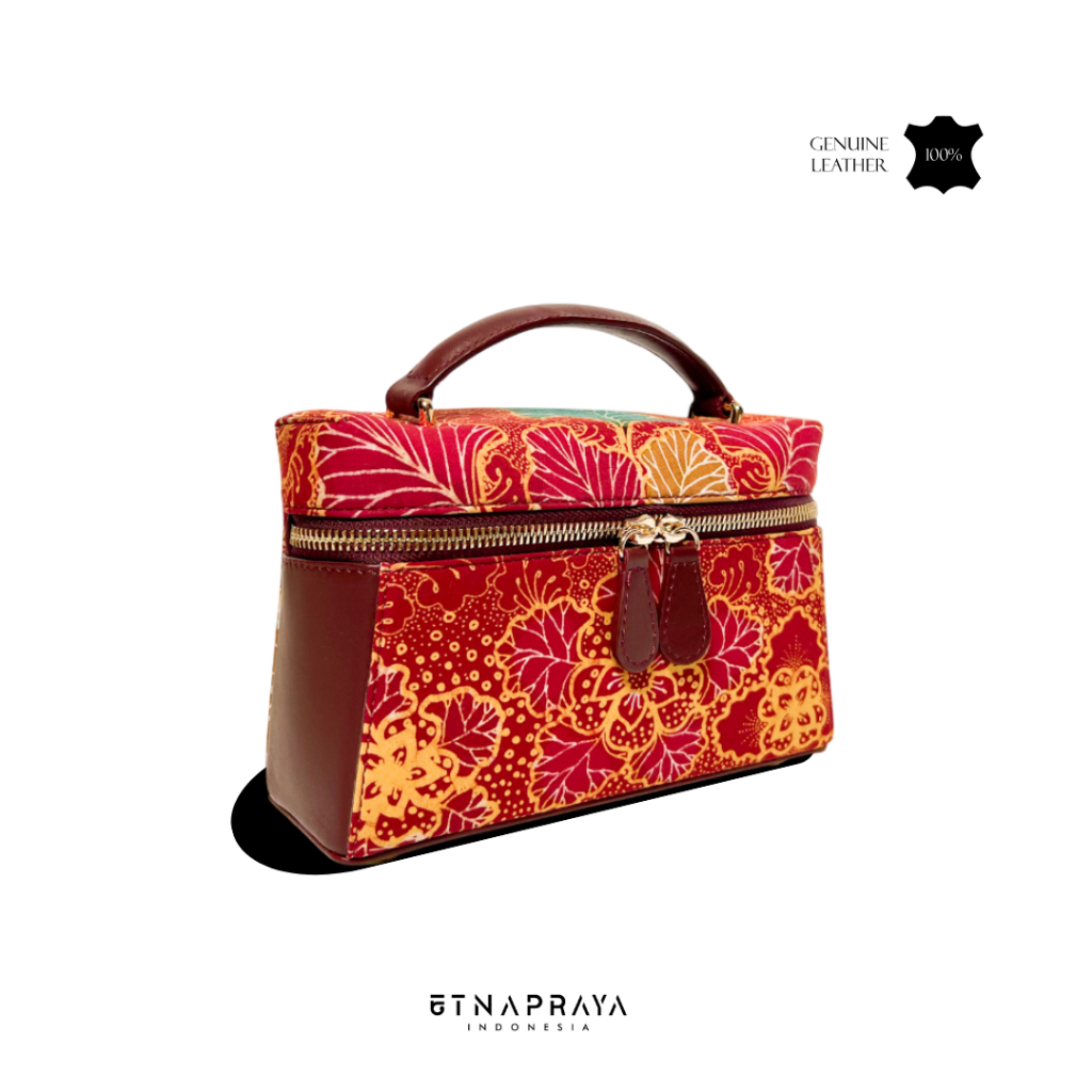 ETNAPRAYA Tas Bungur Kulit Sapi Batik small