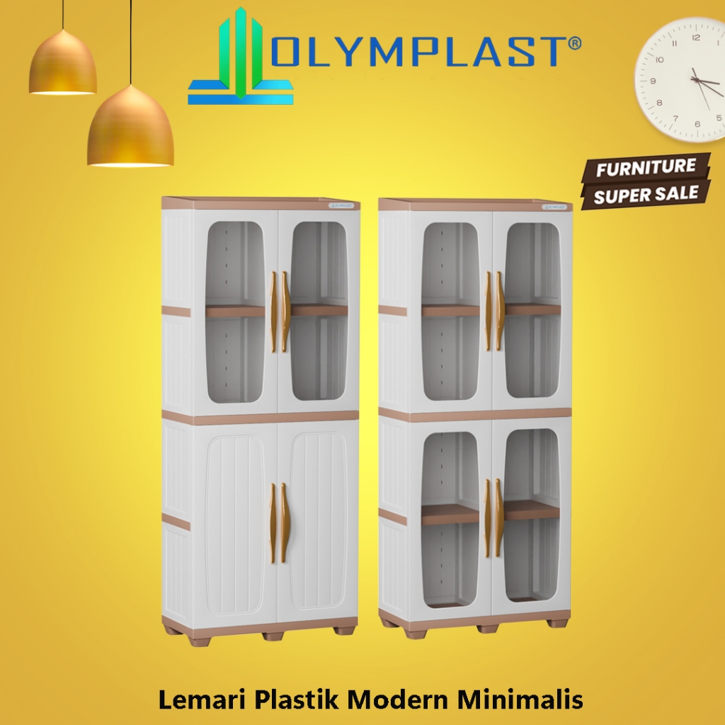 Olymplast Lemari BCO / Lemari Serbaguna Plastik / Lemari Pakaian / Lemari Hias / Rak Buku