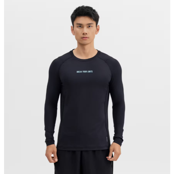 DOMYOS Kaos Training Fitness Kardio Lengan Panjang Pria