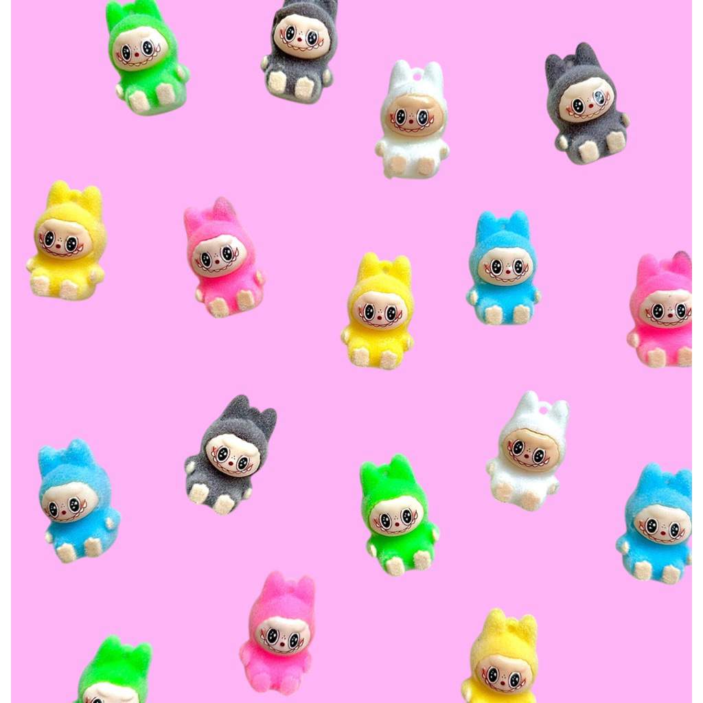 Labubu Keychain Gantungan Kunci Mini Karakter Bludru Halus Bagus Untuk Tas Dompet Peralatan Tulis Pl
