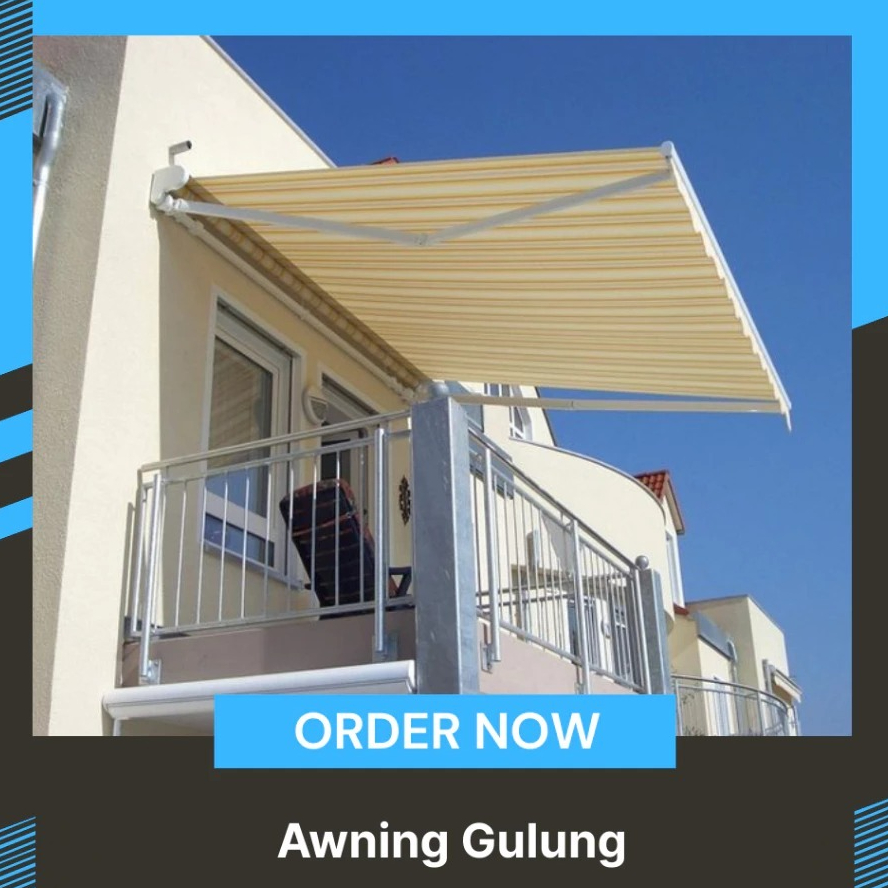kanopi awning gulung anti air awet dan murah