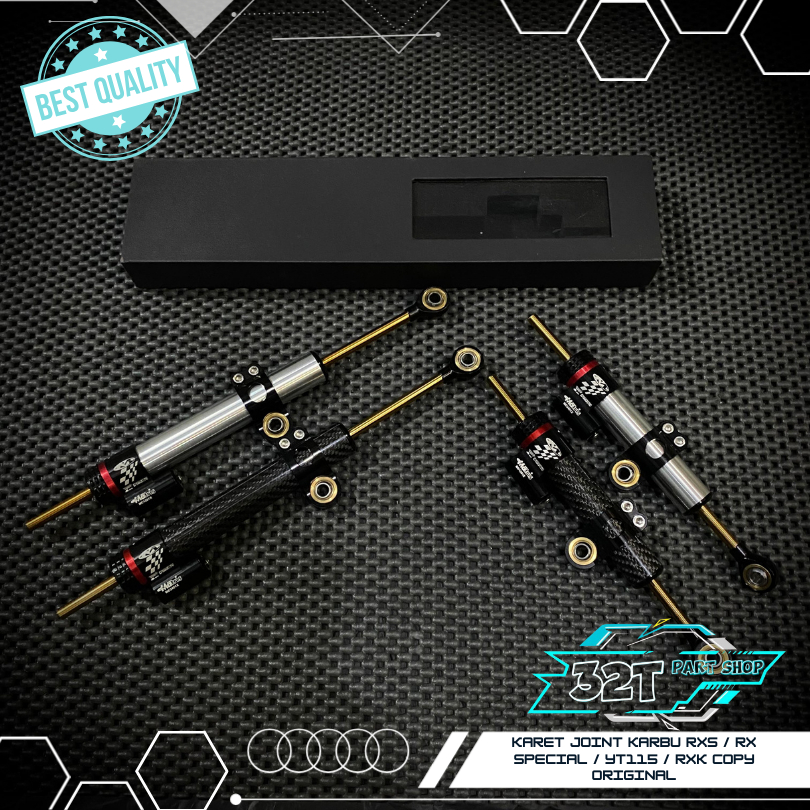 Steering Dumper Stabilizer Matris Rx King Ninja R25 CBR R15 Nmax Carbon Silver Panjang Pendek 16 Kli