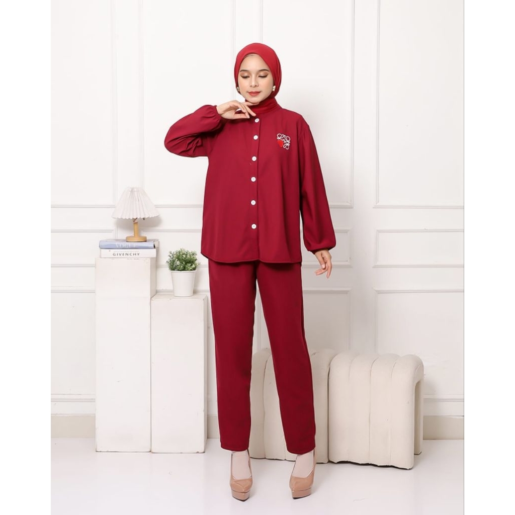 ONE SET BORDIR LOEWE//Samawa_boutique88//bahancrinklezenixpremium