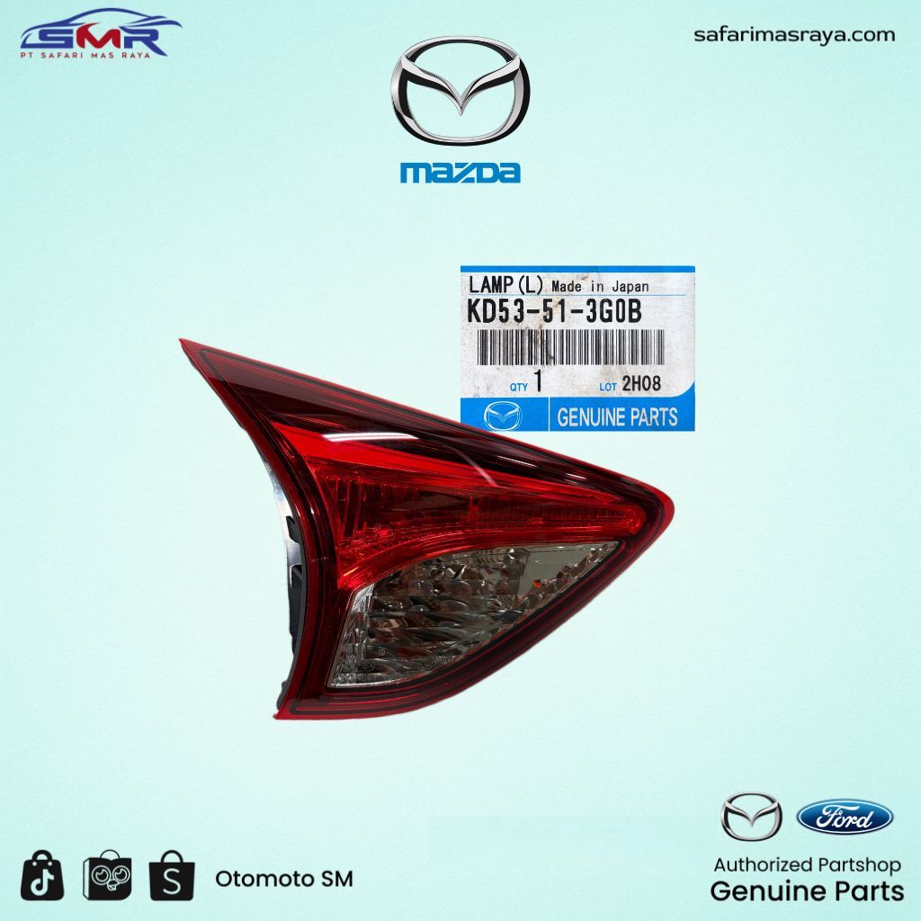 Lampu Reflektor Mundur Bagasi Kiri Mazda CX5 Skyactiv KE Original KD53513G0B