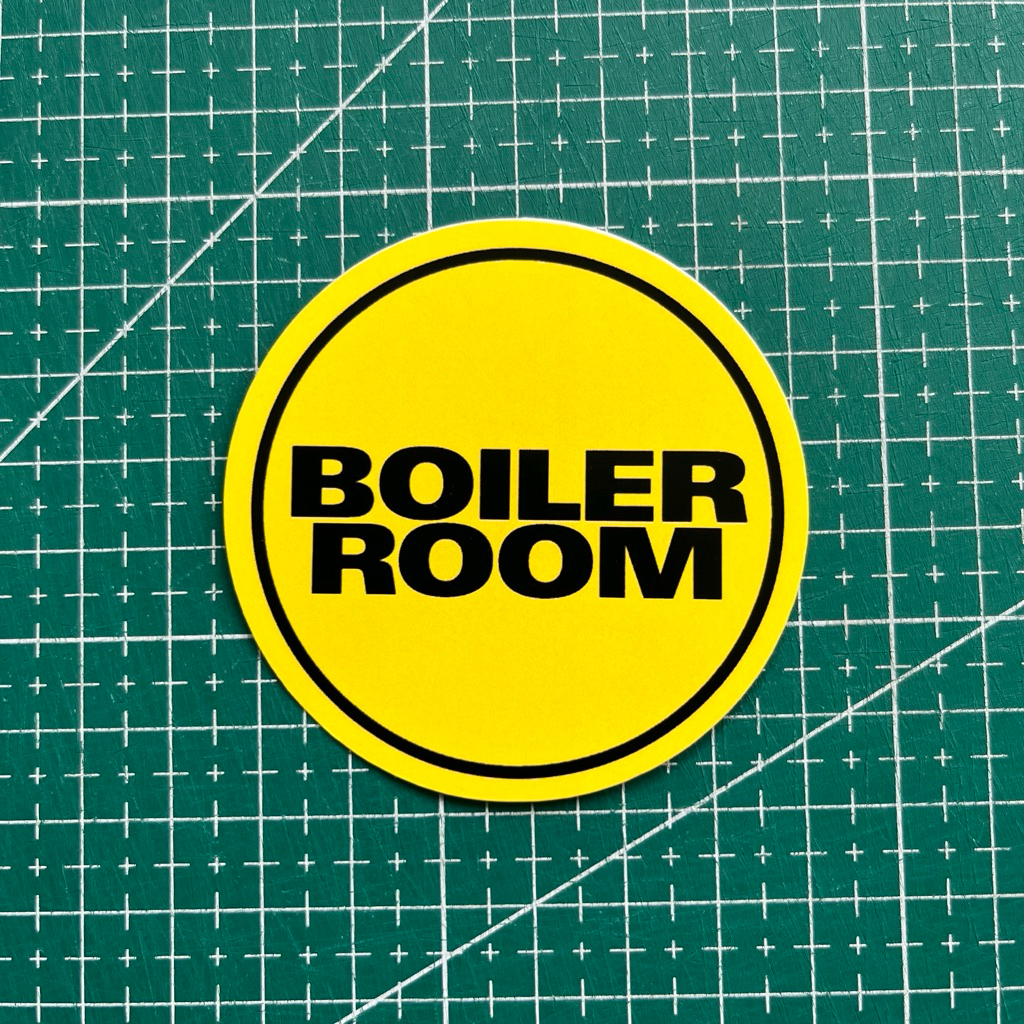 STICKER BOILER ROOM YELLOW CUTTING
