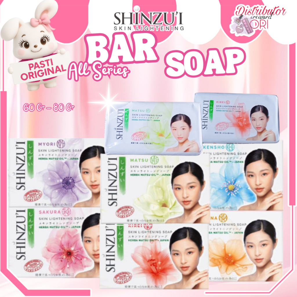 ECERAN Shinzui Sabun Batang -80gr -60 Gr | Shinzui Bar Soap Hana Kensho Kirei Matsu Myori Sakura | S
