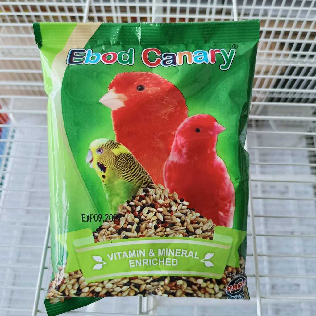 PAKAN BURUNG KENARI KEMASAN SACHET HIJAU EBOD JAYA MENGANDUNG VITAMIN DAN MIBERAL SEHAT GACOR UNTUK 