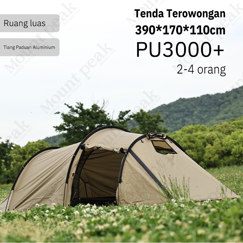 TENDA CAMPING PU3000+ - TENDA MUAT 1-2 ORANG - TENDA DOUBLE LAYER - TENDA ANTI HUJAN BADAI