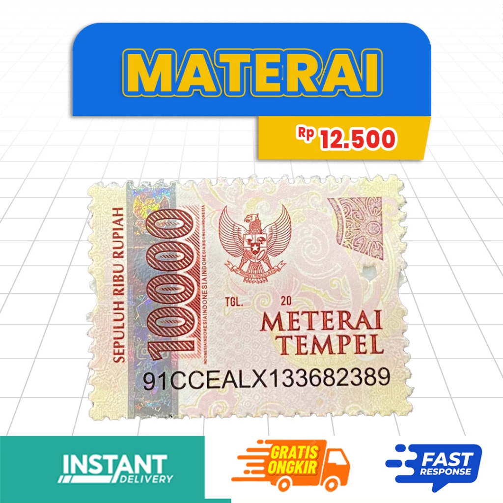 MATERAI 10000 MURAH ASLI RESMI PAJAK NEGARA MATERAI TEMPEL