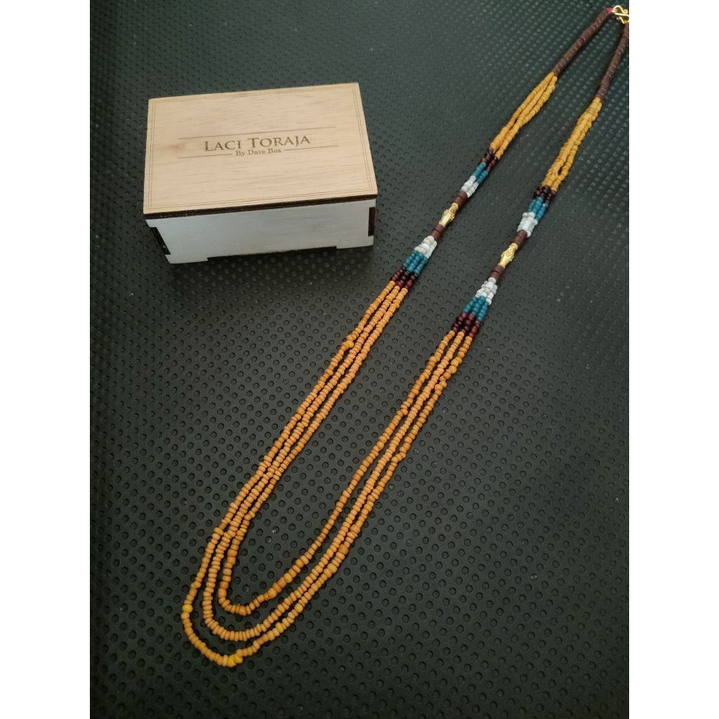 kalung Toraja manik asli todolo : allo tibasse mix perak dikrom emas
