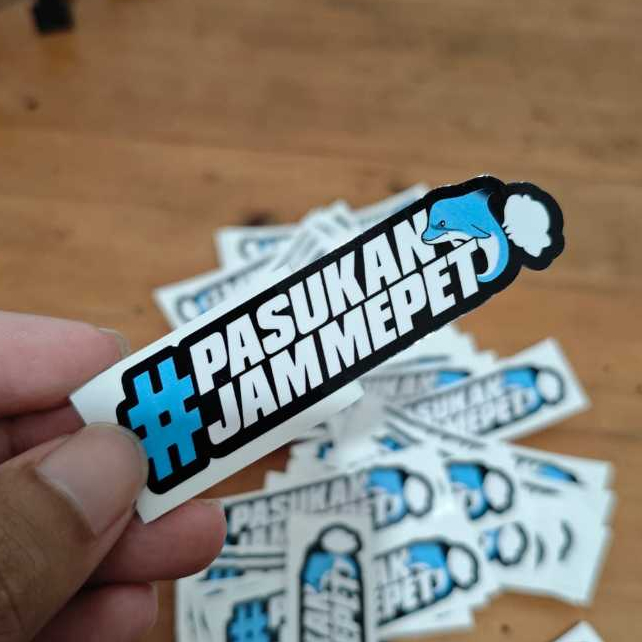 Stiker PASUKAN JAM MEPET - Sticker Sugeng Rahayu Ekonomi Golden Star Cepat TEAM BLONG KANAN