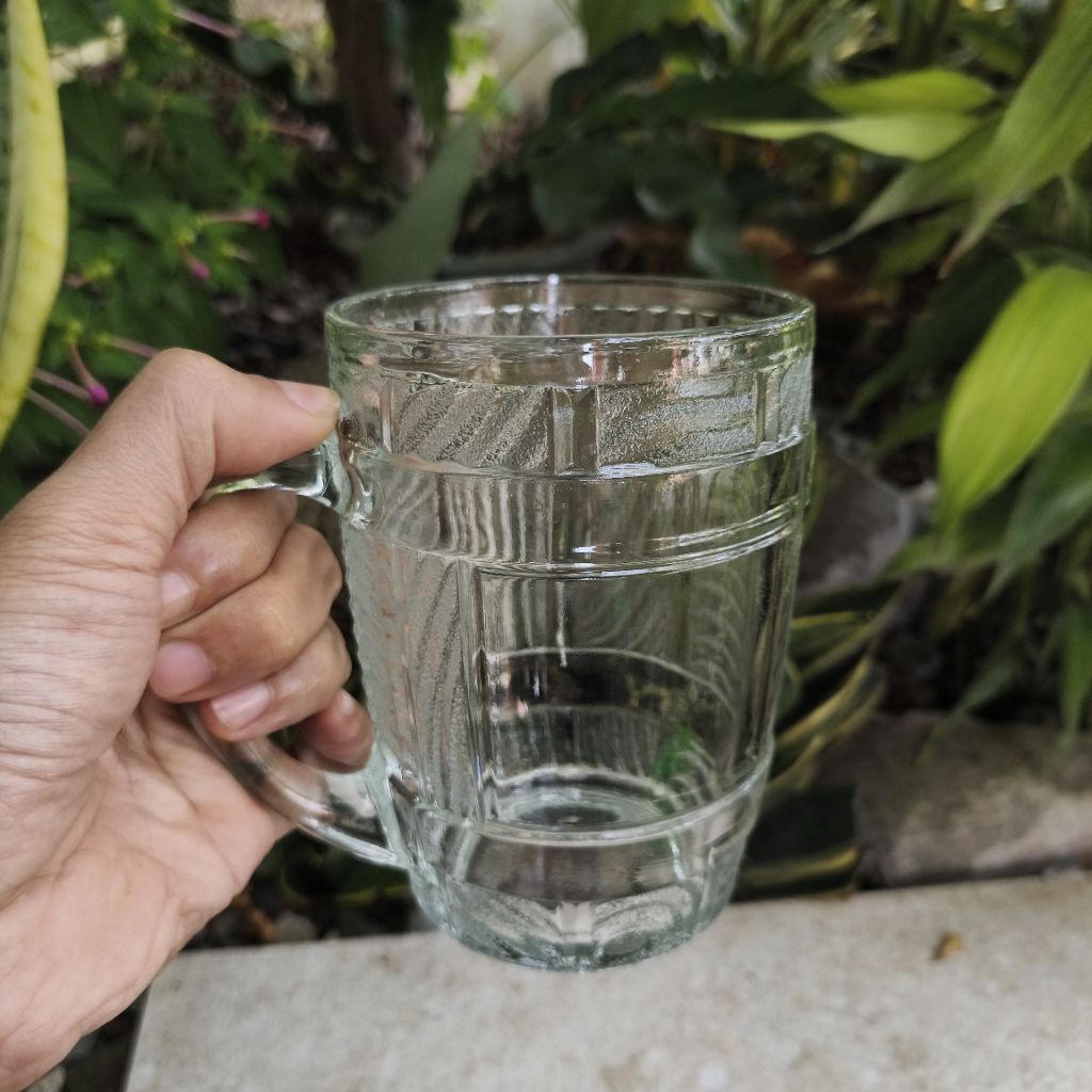 Gelas bir kaca gagang jumbo 800 ml kedaung