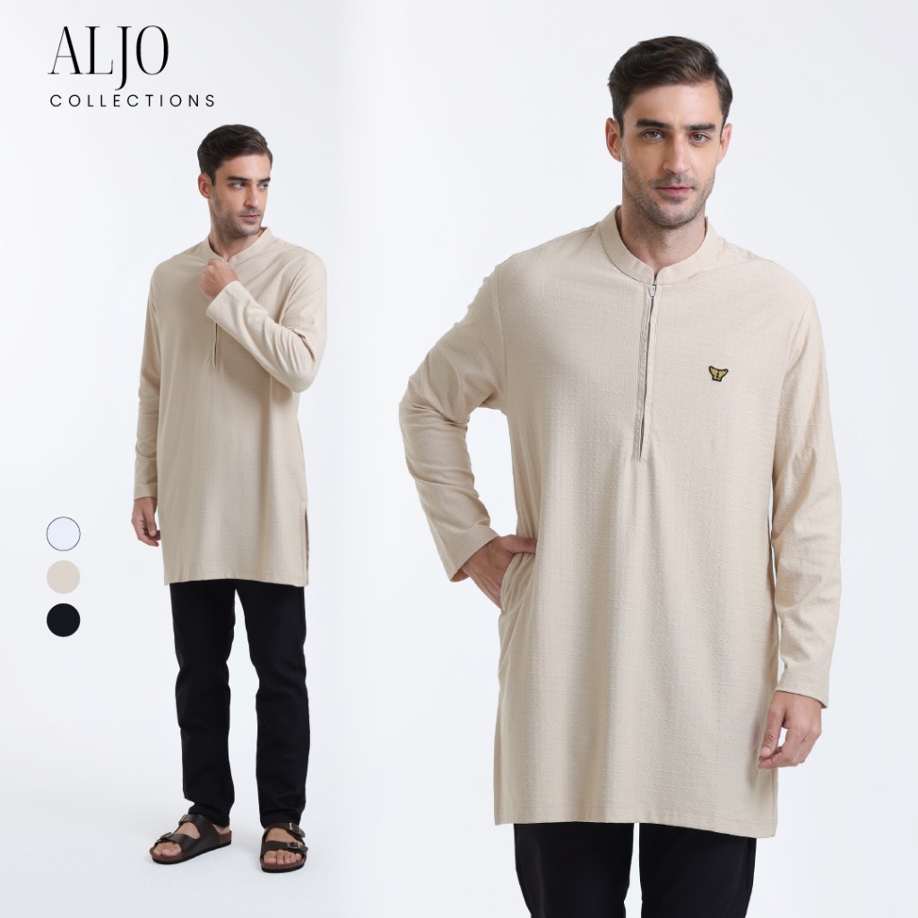 Emba Classic - Aljo Koko Kurta  Pria Lengan Panjang Regular Premium Textured Knit