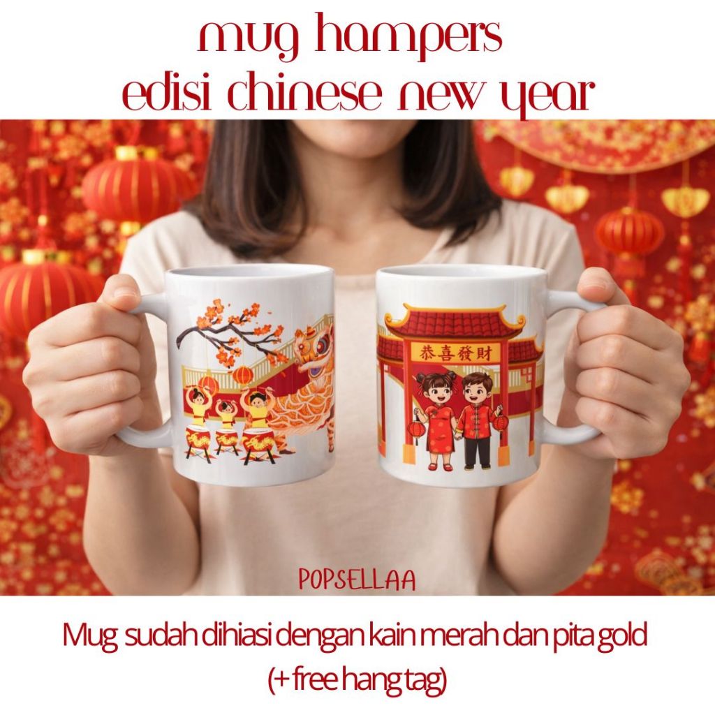 MUG HAMPERS/HAMPERS IMLEK/GELAS/CANGKIR IMLEK/CHINESE NEW YEAR HAMPERS/SOUVERNIR