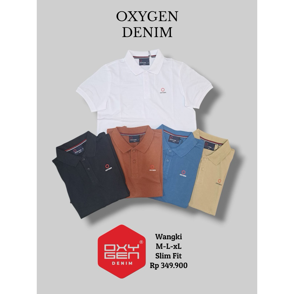 KAOS KRAH OXYGEN DENIM ORIGINAL / POLO / SLIM FIT / PAKAIAN PRIA DEWASA