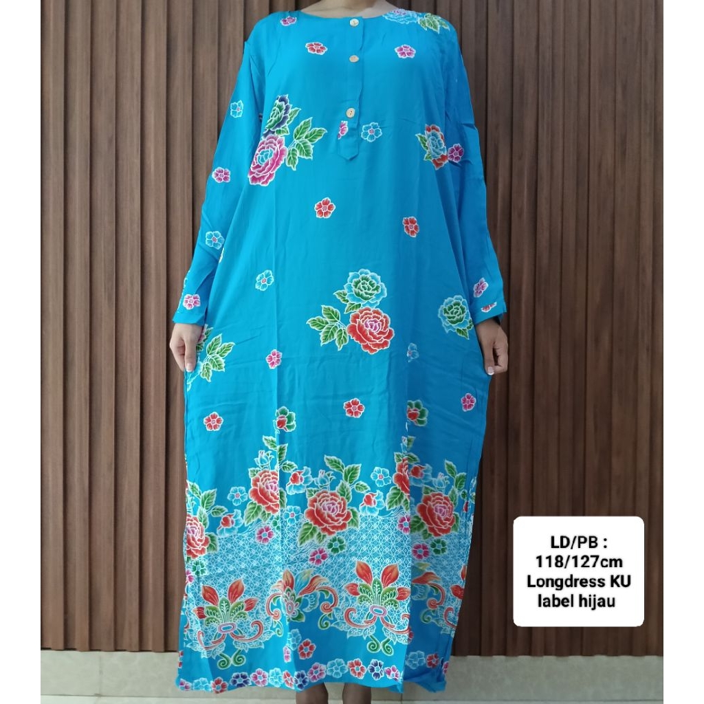 Longdress/daster panjang kencana ungu label hijau