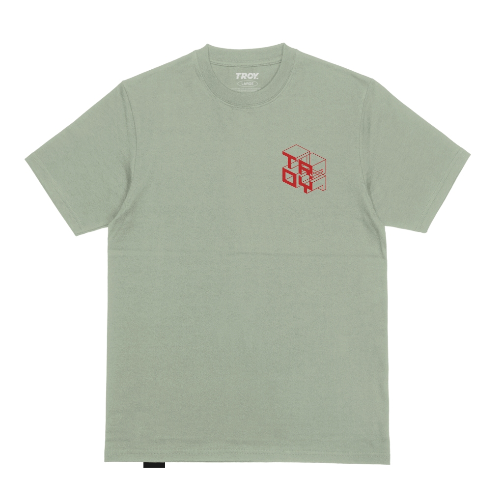 Troy Company Tshirt Sage Green Flouer - Kaos Lengan Pendek Kaos Hijau Sage MTD 3519