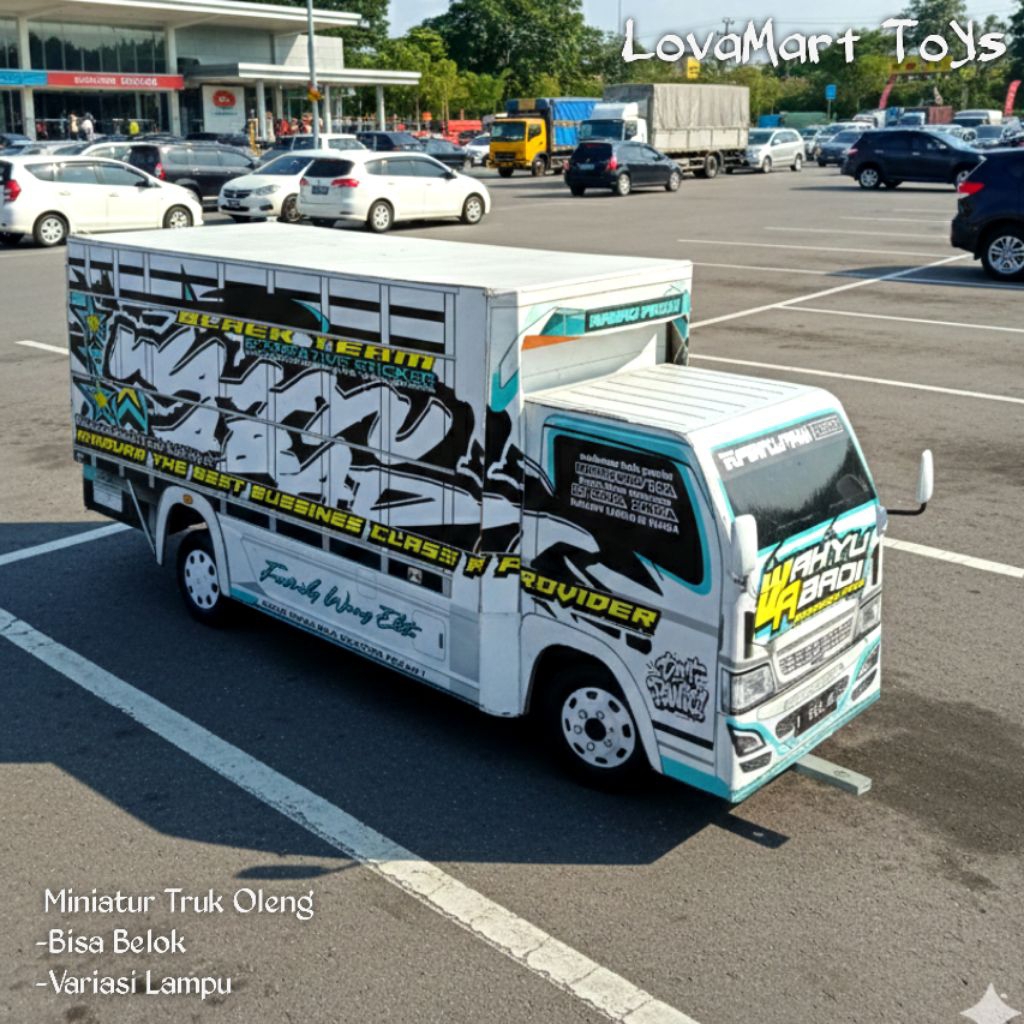 Miniatur Truk Oleng PVC Kuat Kokoh, Mobil Truk Oleng Wahyu Abadi