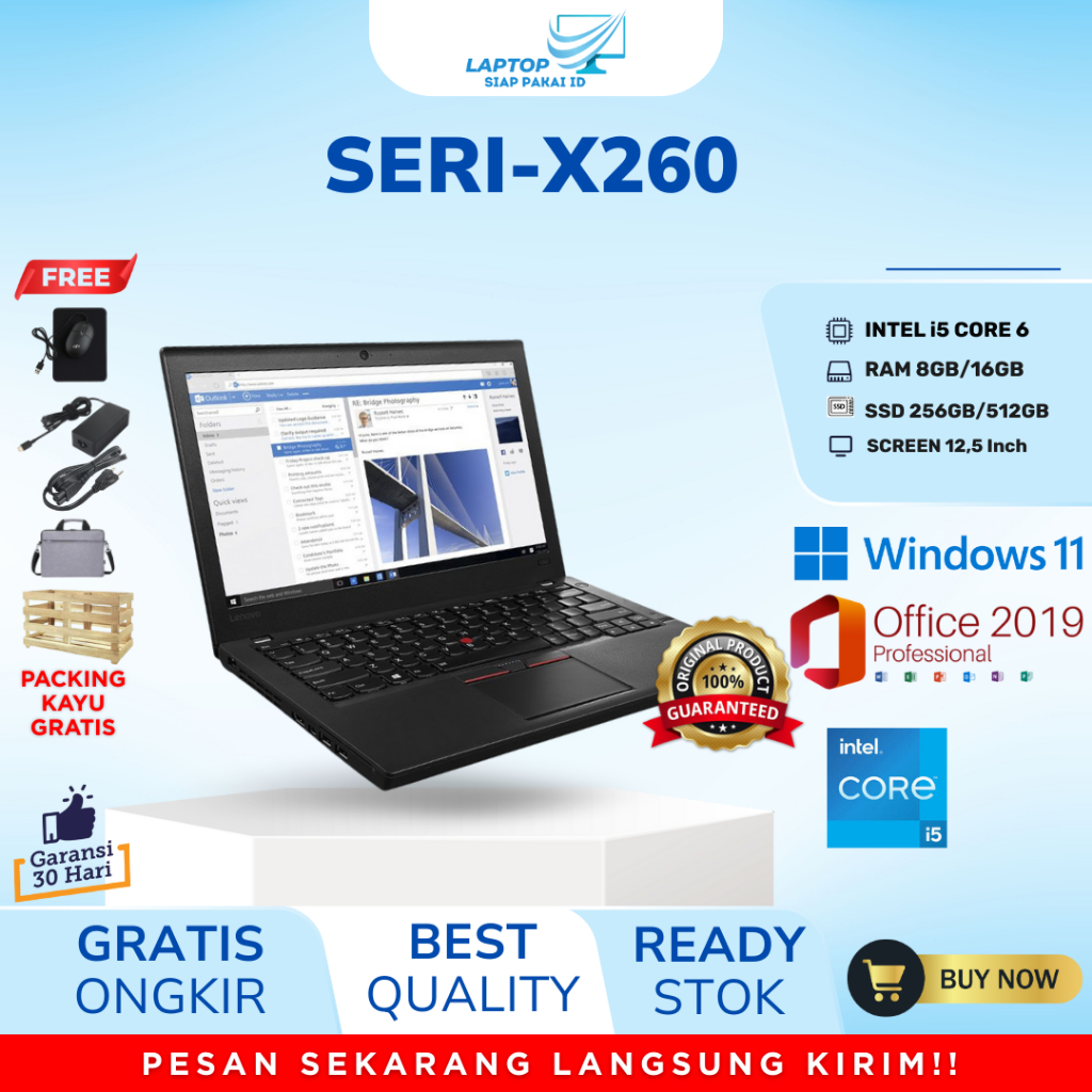 LAPTOP SERI - X260 I i5 GEN 6