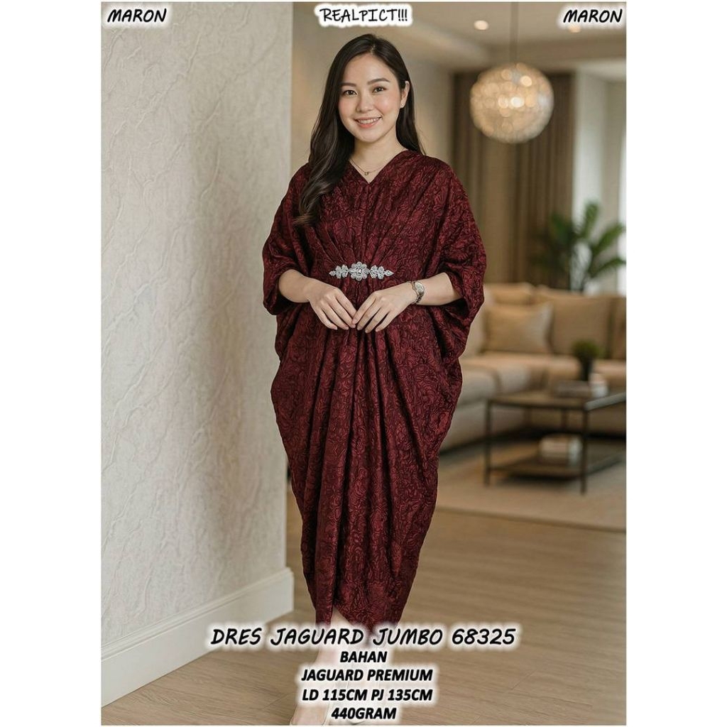68325 DRES KAFTAN JAGUARD JUMBO PREMIUM