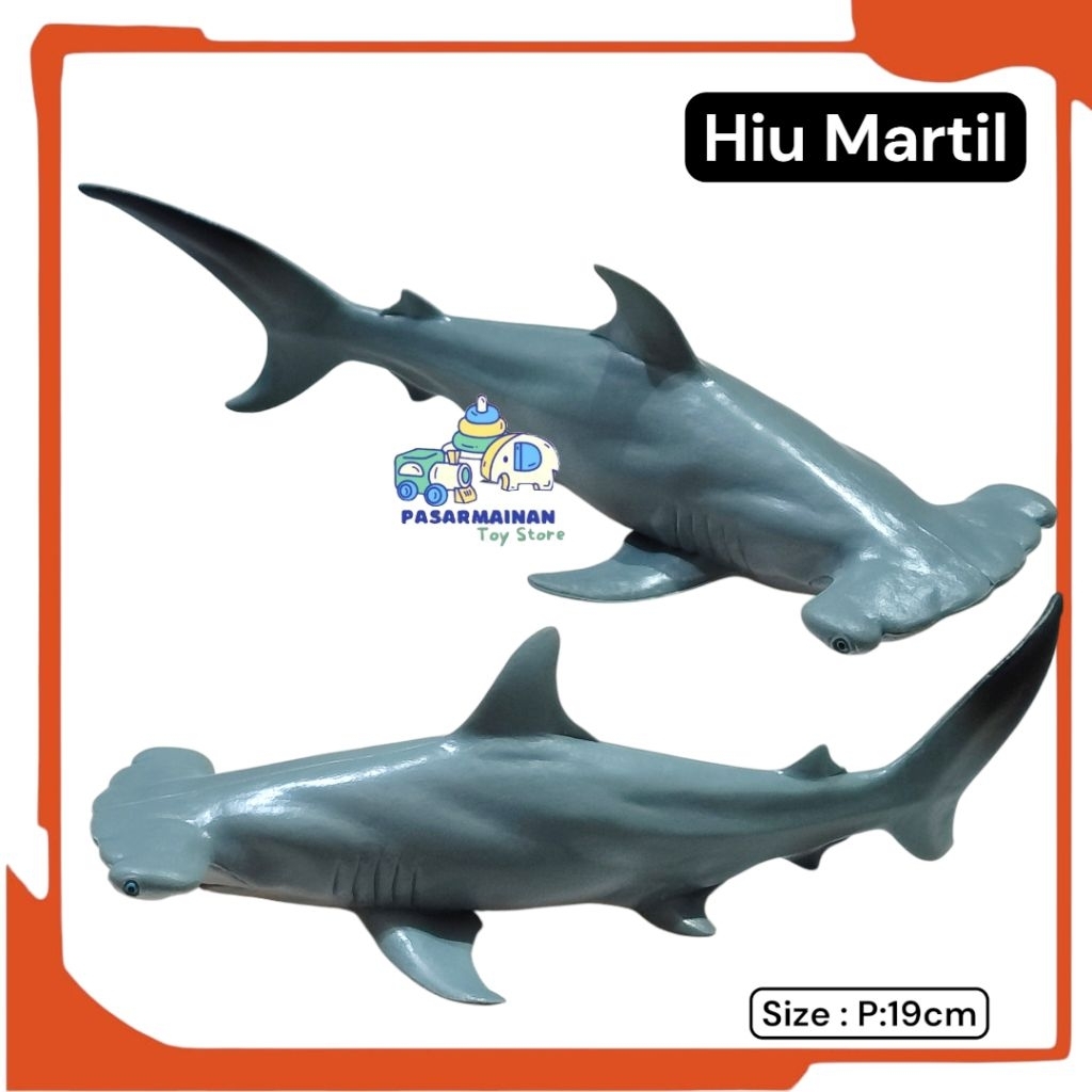 Mainan Figure Hewan Laut Hiu Martil Hammerhead Shark Binatang Laut Hiu Paus