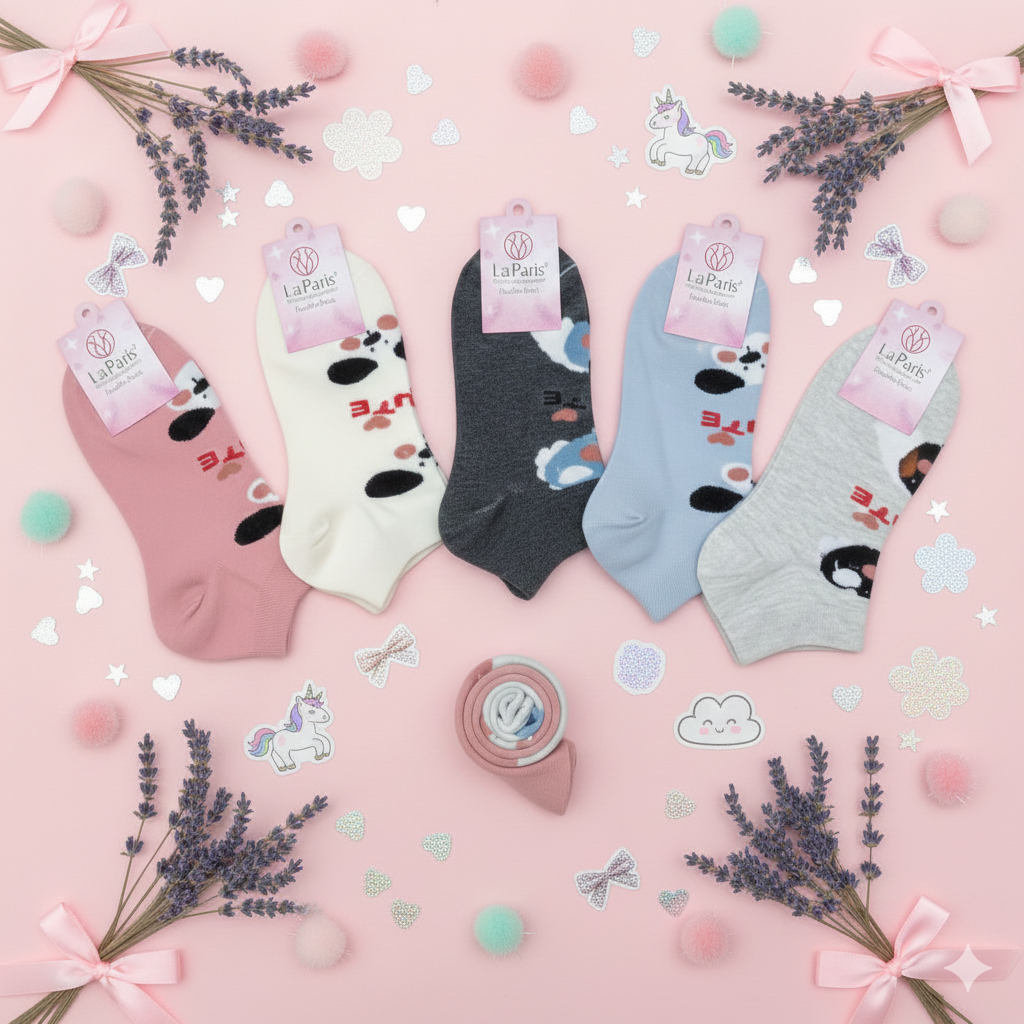 Kaos Kaki Mata Kaki  Spandek pendek wanita Bear / Kaos Kaki Korea Pendek, Wanita