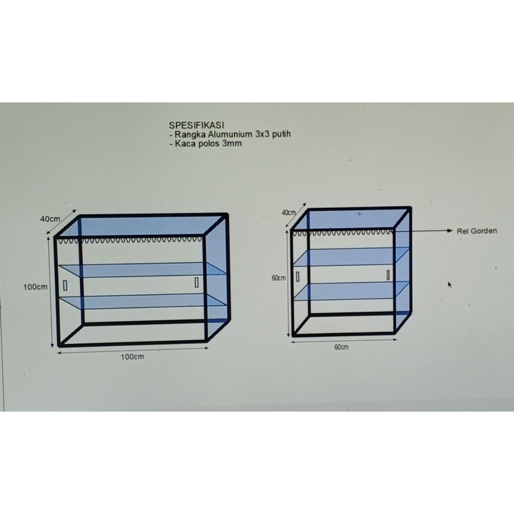 etalase warung nasi custome