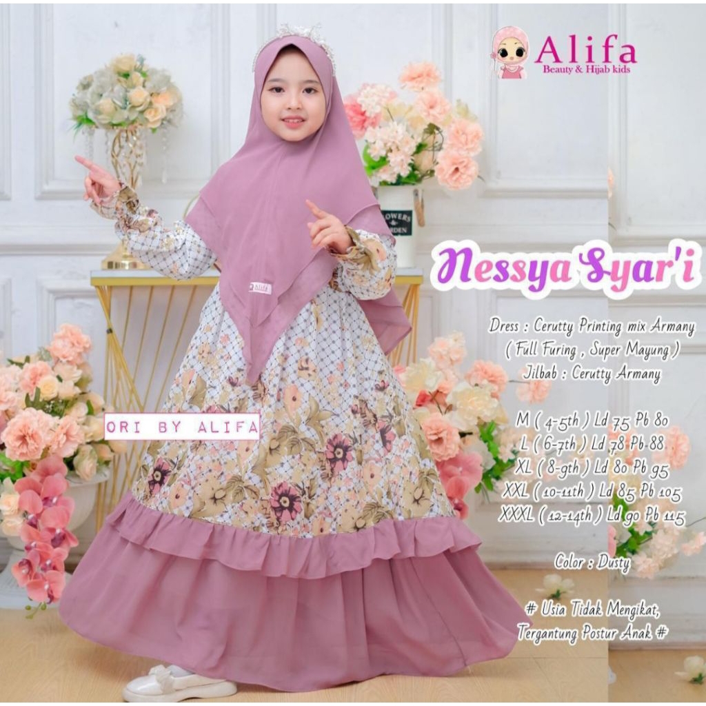 ORI ALIFA / NESYA / CASANDRA / CUNDA / SAKUMI  / DAVINA GAMIS SYARI KIDS