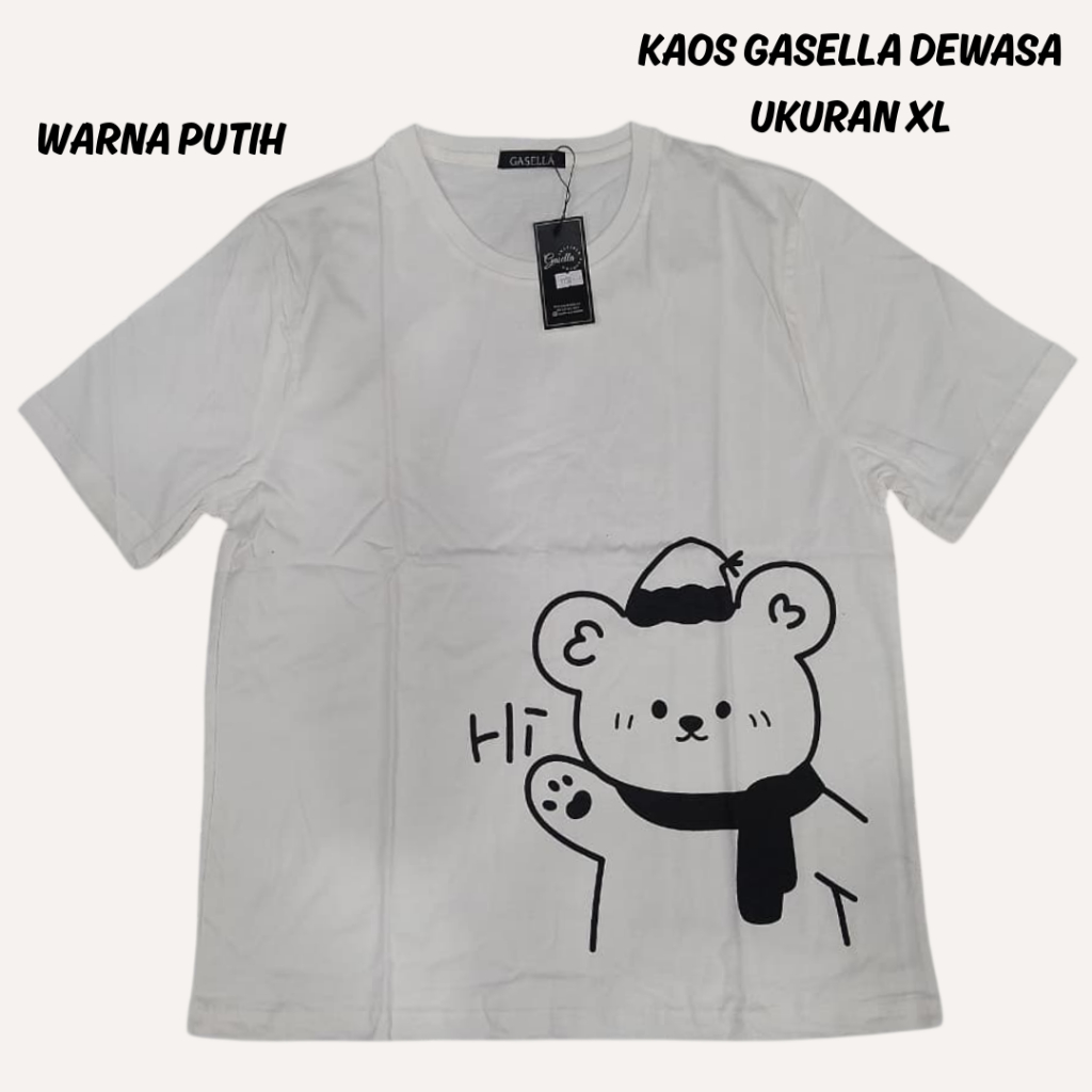 Kaos Gasella Size Xl Muat BB 55-75 KG | T-Shirt Gasella XL Original | Kaos wanita Gasella jumbo XL| 