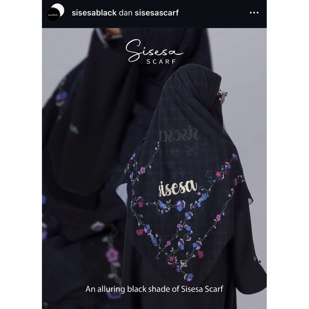 New with tag scraf sisesa black motif