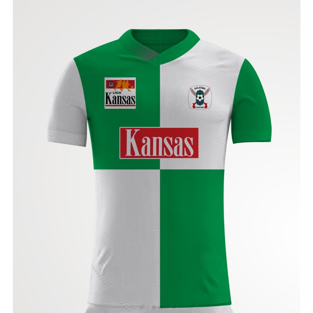 Jersey PKT Bontang Retro Hijau Putih